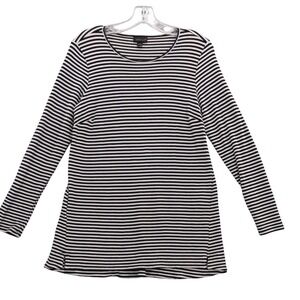 J Jill Wearever Collection Striped Long Sleeve Tunic Top‎ - Women's Sz S